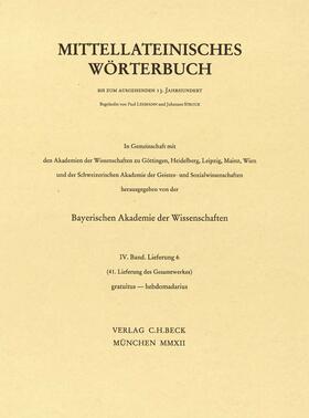 Bayerische Akademie d. Wissenschaften / Berlin-Brandenburgische Akademie d. Wissenschaften |  Mittellateinisches Wörterbuch | Buch |  Sack Fachmedien