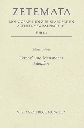 Lefèvre |  Terenz' und Menanders Adelphoe | Buch |  Sack Fachmedien