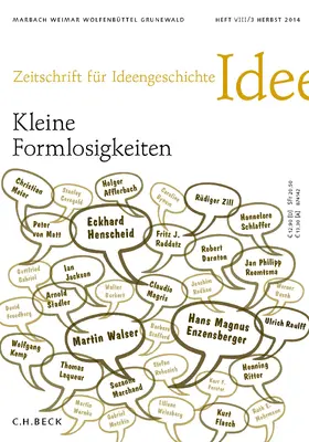 Zeitschrift für Ideengeschichte Heft VIII/3 Herbst 2014 | Buch | 978-3-406-65883-9 | sack.de