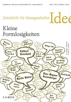 Raulff |  Zeitschrift für Ideengeschichte Heft VIII/3 Herbst 2014 | eBook | Sack Fachmedien