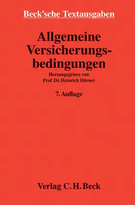 Dörner |  Allgemeine Versicherungsbedingungen | Buch |  Sack Fachmedien