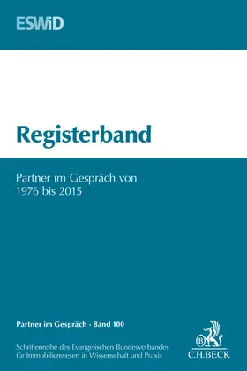 Evangelischer Bundesverband für Immobilienwesen in Wissenschaft und Praxis |  Registerband | Buch |  Sack Fachmedien