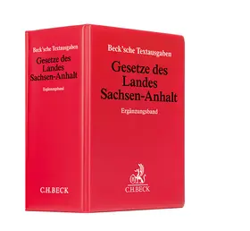  Gesetze des Landes Sachsen-Anhalt Ergänzungsband | Loseblattwerk |  Sack Fachmedien