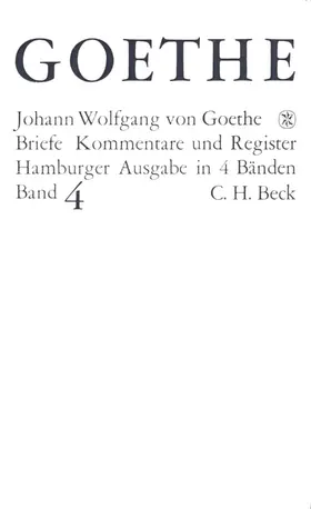 Goethe / Mandelkow |  Goethes Briefe und Briefe an Goethe Bd. 4: Briefe der Jahre 1821-1832 | eBook | Sack Fachmedien