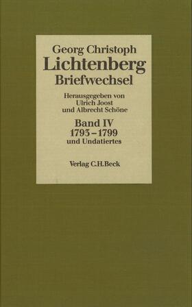  Lichtenberg Briefwechsel Bd. 4: 1793-1799 | eBook | Sack Fachmedien