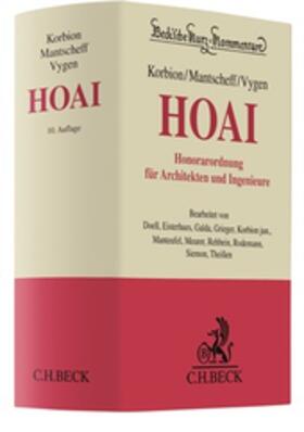 Korbion / Mantscheff / Vygen |  Honorarordnung für Architekten und Ingenieure: HOAI | Buch |  Sack Fachmedien