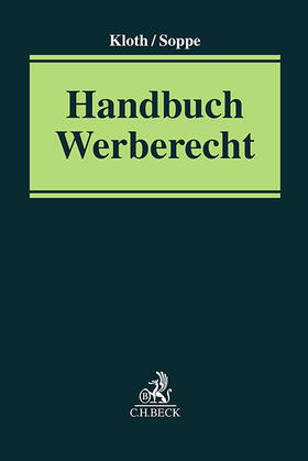 Kloth / Soppe |  Handbuch Werberecht | Buch |  Sack Fachmedien