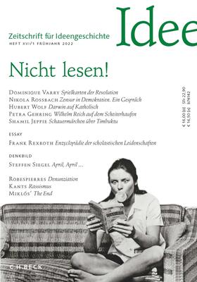  Zeitschrift für Ideengeschichte Heft XVI/1 Frühjahr 2022 | eBook | Sack Fachmedien