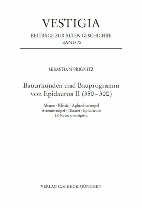 Prignitz |  Bauurkunden und Bauprogramm von Epidauros II (350-300) | eBook | Sack Fachmedien