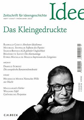 Meinel / Spoerhase |  Zeitschrift für Ideengeschichte Heft XVII/1 Frühjahr 2023 | eBook | Sack Fachmedien