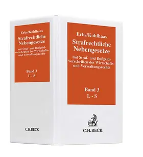  Strafrechtliche Nebengesetze  Ordner III 86 mm | Loseblattwerk |  Sack Fachmedien