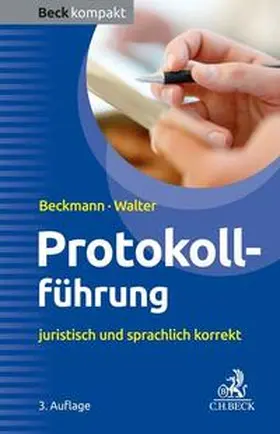 Beckmann / Walter | Protokollführung | E-Book | sack.de