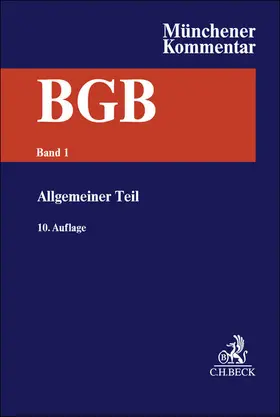 Schubert |  Münchener Kommentar zum Bürgerlichen Gesetzbuch  Bd. 1: Allgemeiner Teil §§ 1-240, AllgPersönlR, StiftRG, ProstG, AGG | Buch |  Sack Fachmedien