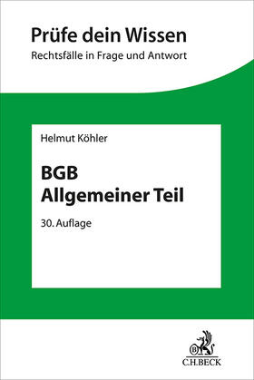 Köhler | BGB Allgemeiner Teil | Buch | 978-3-406-82589-7 | sack.de