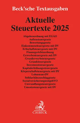  Aktuelle Steuertexte 2025 | Buch |  Sack Fachmedien