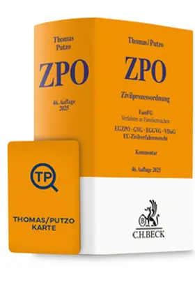 Thomas / Putzo  |  Thomas/Putzo ZPO Chat-Book 2025 | Buch |  Sack Fachmedien