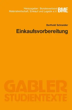 Schneider |  Einkaufsvorbereitung | Buch |  Sack Fachmedien