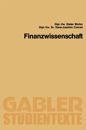 Conrad / Blohm |  Finanzwissenschaft | Buch |  Sack Fachmedien