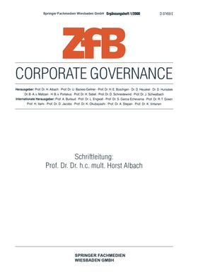 Albach |  Corporate Governance | Buch |  Sack Fachmedien