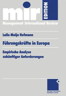 Hofmann |  Führungskräfte in Europa | Buch |  Sack Fachmedien