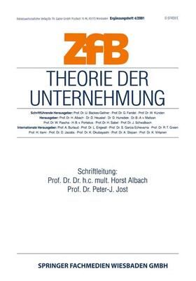 Jost / Albach |  Theorie der Unternehmung | Buch |  Sack Fachmedien