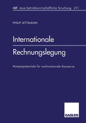 Lettmann |  Internationale Rechnungslegung | Buch |  Sack Fachmedien