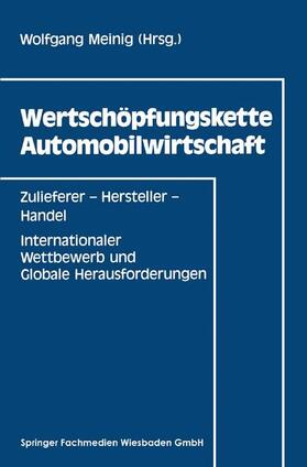 Meinig |  Wertschöpfungskette Automobilwirtschaft | Buch |  Sack Fachmedien