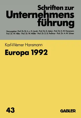 Hansmann |  Europa 1992 | Buch |  Sack Fachmedien