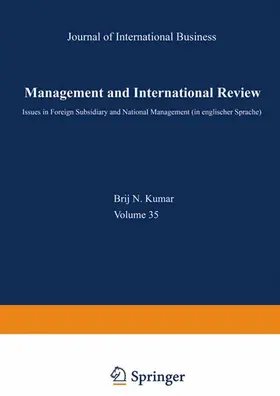 Kumar |  Management and International Review | Buch |  Sack Fachmedien