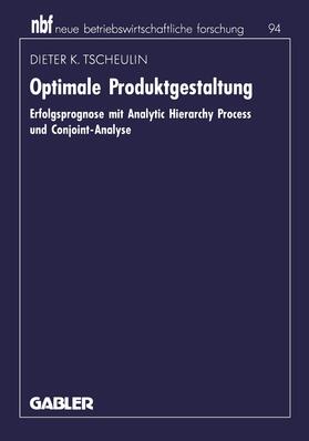Tscheulin |  Tscheulin, D: Optimale Produktgestaltung | Buch |  Sack Fachmedien