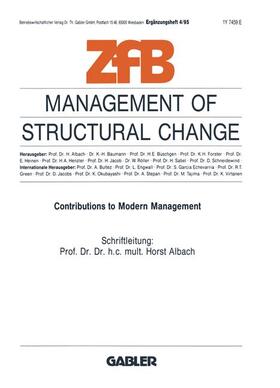 Albach |  Management of Structural Change | Buch |  Sack Fachmedien