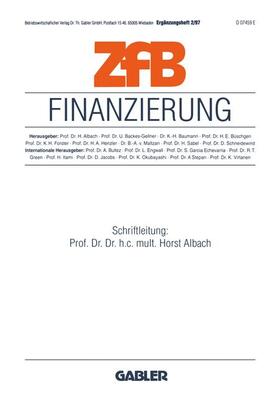 Albach |  Finanzierung | Buch |  Sack Fachmedien