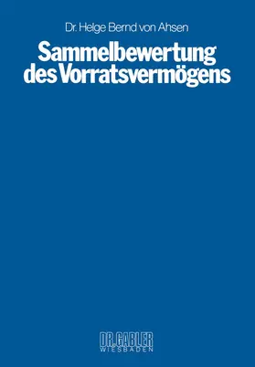 Ahsen |  Sammelbewertung des Vorratsvermögens | Buch |  Sack Fachmedien