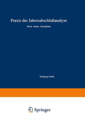 Nahlik |  Praxis der Jahresabschlußanalyse | Buch |  Sack Fachmedien