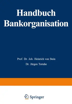 Stein |  Handbuch Bankorganisation | Buch |  Sack Fachmedien