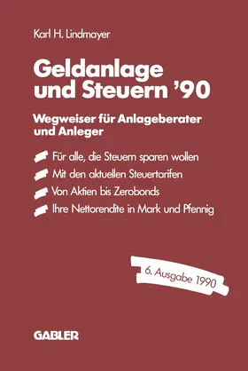 Karl H. |  Geldanlage und Steuern ¿90 | Buch |  Sack Fachmedien