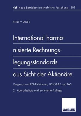 Auer |  Auer, K: International harmonisierte Rechnungslegungsstandar | Buch |  Sack Fachmedien
