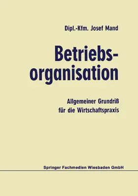 Mand |  Betriebsorganisation | Buch |  Sack Fachmedien