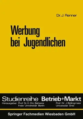 Renner |  Werbung bei Jugendlichen | Buch |  Sack Fachmedien