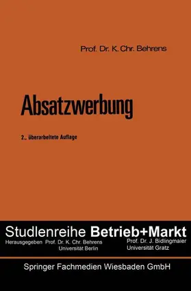 Behrens |  Absatzwerbung | Buch |  Sack Fachmedien