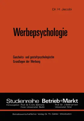 Jacobi |  Werbepsychologie | Buch |  Sack Fachmedien