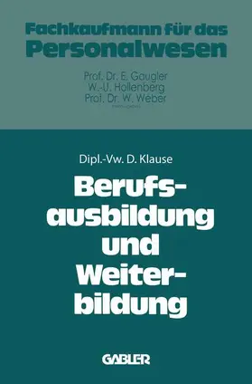 Klause |  Berufsausbildung und Weiterbildung | Buch |  Sack Fachmedien