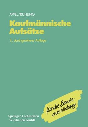 Appel |  Kaufmännische Aufsätze | Buch |  Sack Fachmedien