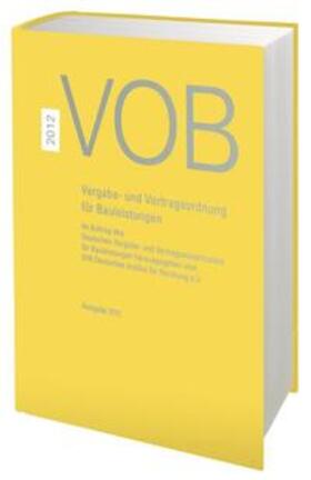 DIN e.V. / DVA |  VOB 2012 Gesamtausgabe - Buch mit E-Book | Buch |  Sack Fachmedien