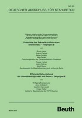 Brameshuber / Hannawald / Hauer |  Verbundforschungsvorhaben "Nachhaltig Bauen mit Beton" | Buch |  Sack Fachmedien