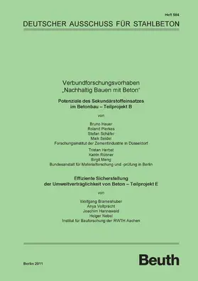 Brameshuber / Hannawald / Hauer |  Verbundforschungsvorhaben "Nachhaltig Bauen mit Beton" | eBook | Sack Fachmedien