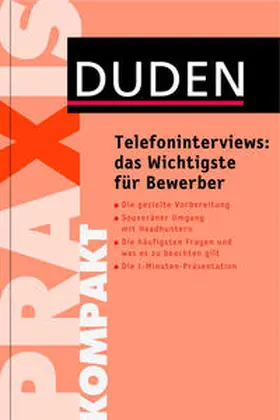 Brenner |  Duden Praxis kompakt - Telefoninterviews: das Wichtigste für Bewerber | Buch |  Sack Fachmedien