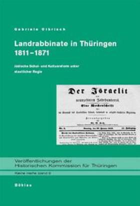 Olbrisch |  Landrabbinate in Thüringen 1811-1871 | Buch |  Sack Fachmedien