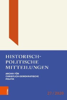 Borchard / Brechenmacher / Buchstab |  Historisch-Politische Mitteilungen | eBook | Sack Fachmedien