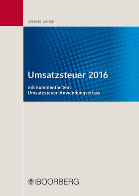 Lippross / Janzen |  Umsatzsteuer 2016 | Buch |  Sack Fachmedien